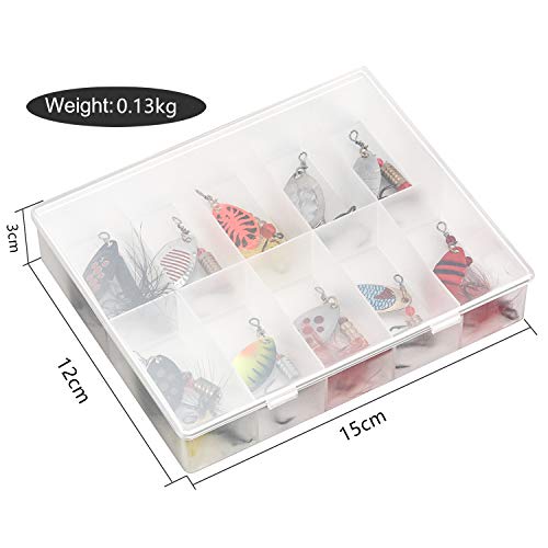 Magreel Vissen Lokken Spinners aas Spinnerbait Lepel Set met Tackle Bag Trout Bass Zalm Pike Walleye Perch 10 stks/16 stks - Image 4