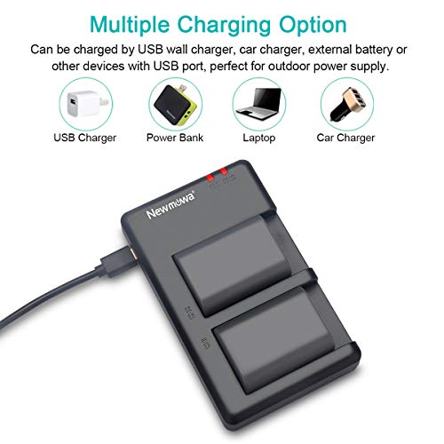 Newmowa Nb-2L Battery (2 Pack) And Dual Usb Charger Kit For Canon Nb-2L Nb-2Lh Bp-2L5 Bp-2Lh And Canon Dc301 Dc310 Dc320 Dc330 Dc410 Dc420 Elura 40 50 60 65 70 80 85 90 Eos 350D 400D #TOP1