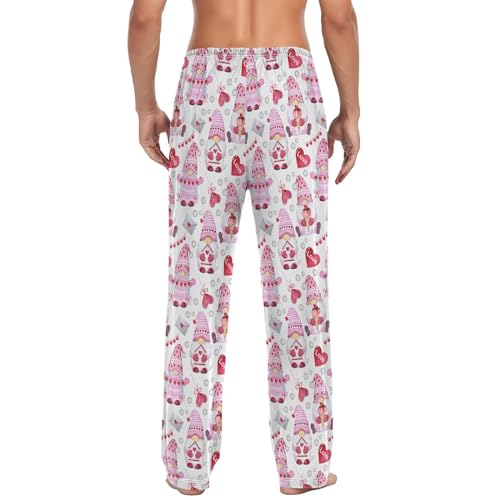 Valentine Gnomes Candy Love Hearts Men's Pajama Bottoms,XXL2
