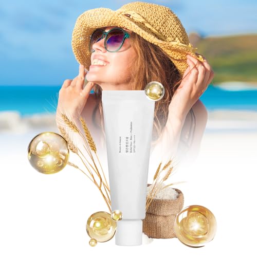 Rice Probiotics Sonnencreme Gesicht, Leicht Textur Sun Screen Spf 50+, Feuchtigkeitsspendende Sonnencreme, Sport Sonnenschutz für Protect Gesicht Und Körper Uv Rays, Schnell Einziehende, Non-Greasy