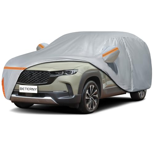 Image of Car Cover for 2023-2025 Mazda CX-50 /CX50, Waterproof Custom-fit All Weather Sun Rain UV Dust Snow Protection Outdoor CX50 Full Car Cover with Door Zipper and Cotton Lining-Gray