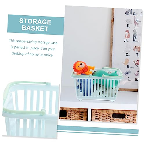 BRIGHTFUFU 4 Pçs Cesta De Armazenamento Cesta De Mesa Cestas De Plástico Portátil Cesta Para Escritó