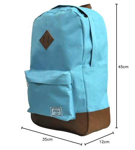 Mochila casual, Poliester, Unissex, Azul claro