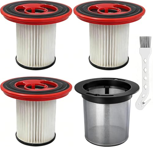 4er-Pack 12040193 Ersatzfilter für Bosch Unlimited Serie 7 Akku-Staubsauger BSS711W BSS715CARP BKS711XXL BBS712A BCS711GB BKS711MALL Waschbare HEPA-Filter aus Edelstahl Vorfilter mit Reinigungsbürste