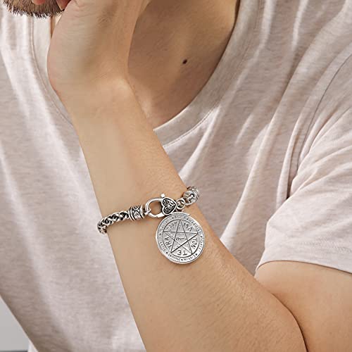 Lemegeton Talisman for Love Tetragrammaton Seal of Solomon Wicca Pentacle Pendant Wiccan Bracelets2
