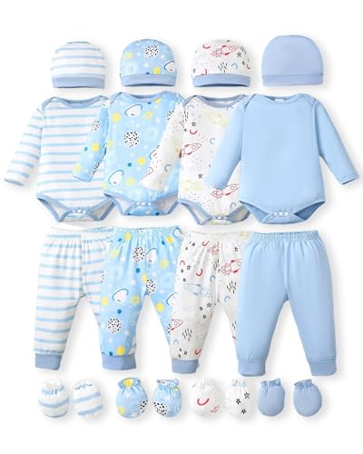 Image of NZRVAWS Newborn Baby Boy Girl Clothes Unisex Preemie Infant Must Have Pants Set Outfits 0-18 Months 20 Pcs Essentials Gift