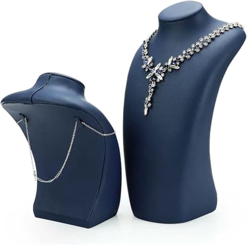 Rangement vitrine collier pendentif et support buste pour bijoux - 8