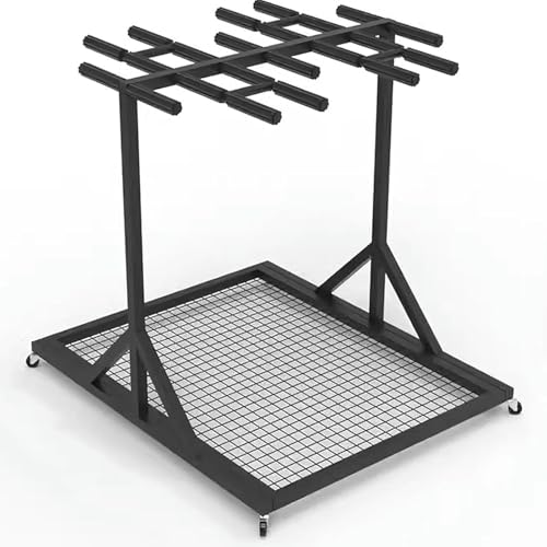 Présentoir de badminton roulant commercial et rack tennis 50 raquettes