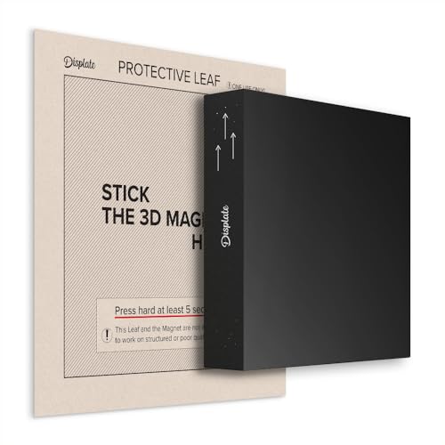 Displate Magnetic Wall Mount Kit for Hanging Pictures 3D Magnets Stickers Peel & Stick Magnet with Wall-Safe Removable Adhesive Leaf - No Drill Damage-Free Magnets for Wall Art Metal Posters Prints