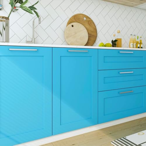 Image of ONETON Peel and Stick Sky Blue Matte Contact Paper Waterpoof Self Adhesive Decorative Wallpaper for Wall Kitchen Wallpaper for Bedroom (Sky BLU MATT WP, 24x80 inch)