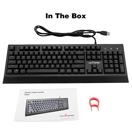 Velocifire Usb Vm01 Mechanical Keyboard 104-Key Full Size With Brown Switches Led Illuminated Backlit Anti-Ghosting Keys For Copywriter, Gamer And Programmer #TOP5