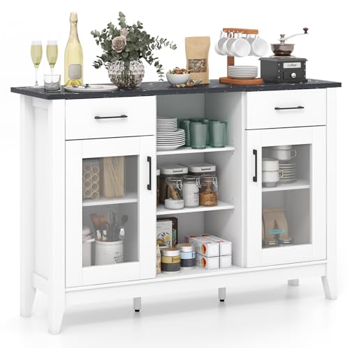 Giantex Sideboard Buffet Cabinet with 2 Drawers, Kitchen Storage Cabinet