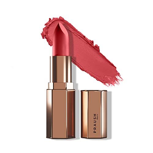 Image of PRAUSH BEAUTY (Formerly Plume) Plush Matte Lipsticks Super Light & Hydrating, Long Lasting, Rich Pigment, Smooth Soft Matte Finish, Showbiz, 4g