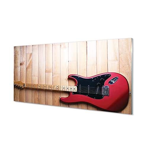 Décoration murale en verre Tulup 100x50 cm : Tableau guitare électrique haut de gamme