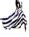 Women's Vintage Full Length Dress Stripe Cocktail Maxi Evening Gown Wedding Dress 055