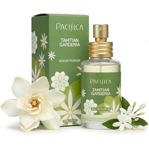 Pacifica Tahitian Gardenia Perfume Spray 1oz – Tropical Floral Fragrance with Gardenia Bloom, Jasmine & Sweet Orange, Warm Vanilla Coconut Notes, Vegan & Cruelty-Free Clean Perfume for Women