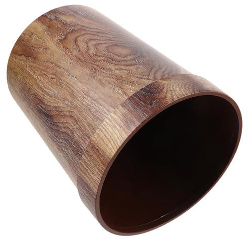 Poubelle intérieure imitation bois marron haut de gamme avec anneau ergonomique
