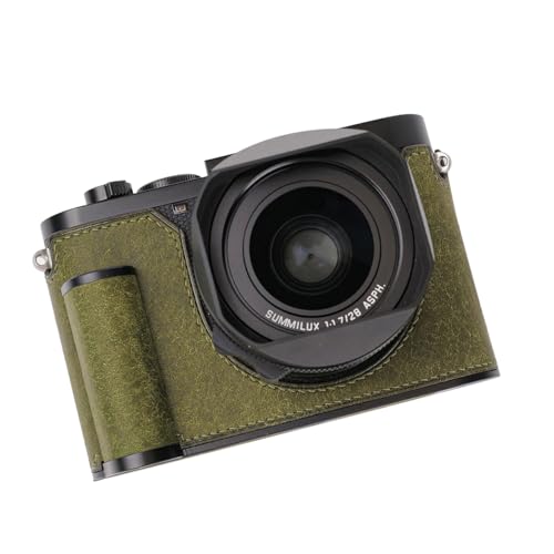 Demi-étui Leica Q3 cuir véritable Iborrys anti-choc avec grip de maintien