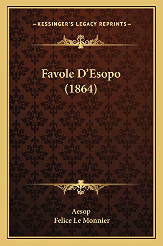 Favole D'Esopo (1864) (Italian Edition)