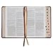 KJV Study Bible, Standard King James Version Holy Bible, Thumb Tabs, Ribbons, Faux Leather, Saddle Tan/Diamond Debossed