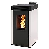 INTERSTOVES   Pack INTERSTOVES Poêle à granules MARINA 14 Etanche + Kit Conduit Ventouse (sortie façade)   Blanc