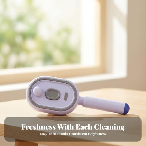 Image of Type-C Charging Oval Steam Hair Brush Handheld Steam Hair Brush Single-on Start Air-Padded Massage Comb Portable, Purple|Brushes & Combs|Health & Beauty