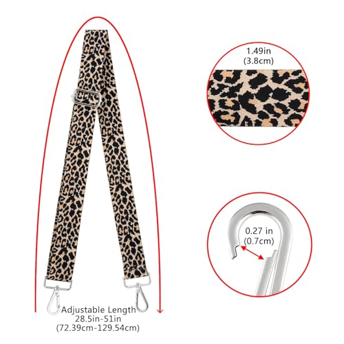 Silvery Buckles Wide Shoulder Strap Adjustable Replacement Belt Crossbody Canvas Bag Handbag4