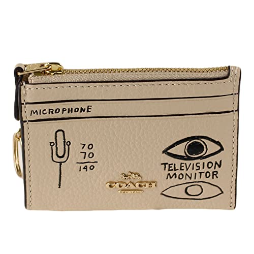 Coach C5618 Imt6W Coin Case, Coin Purse, White Multi Series #TOP1