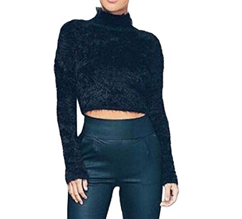 Pull col roulé noir femme coupe ajustée idéal pour vos sorties citadines