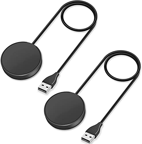 2 Pack Compatible with Samsung Galaxy Watch 4/4 Classic/3/Active/Active 2 Wireless Charging Dock, Replacement USB Charger Cable Cord Stand for Galaxy Watch 4/4 Classic/3 /Active/Active 2