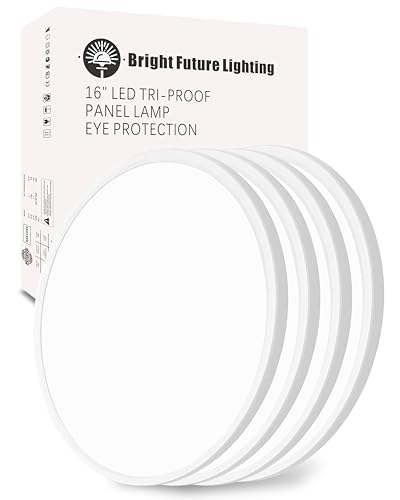4Pack 16 Inch Led Flush Mount Ceiling Light,32W,3480LM,3000K/4000K/6000K 3CCT Selectable,White