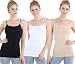 Nikibiki Long Camisole 3 Pack Style NS4011 Black White Nude One Size