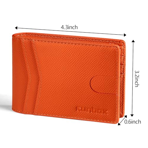 RUNBOX Wallet for Men Slim Rfid Leather 2 ID Window With Gift Box | Slim, Rfid, 2 ID Window, With Gift Box, Slim, Rfid
