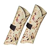 LUKRYALO 2Pcs Tortilla Pencil Case Holder Funny Pencil Case Creative Burrito Tortilla Pen Pencil Case Funny Stationery Pen Pencil Pouch Holder Pencil Wrap for Shcool Office Supplies Useful Gift