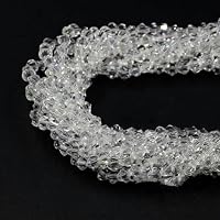 Bestewelry 100 perline bicono in vetro trasparente sfaccettato, 8 x 4