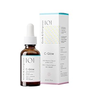 Geek & Gorgeous 101 C-Glow – 15% Vitamin C Serum, super-light + Ferulic acid & vitamin E, gives environmental protection, boost collagen & evens skin tone – all skin types, 30ml