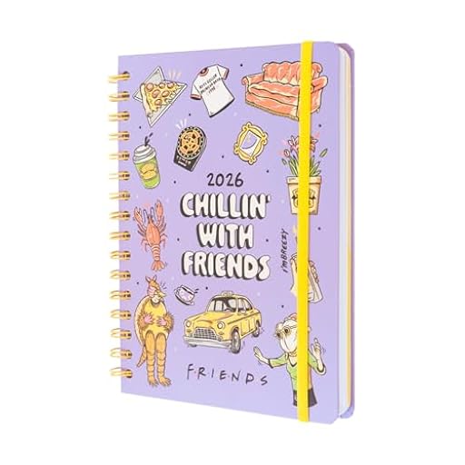 Grupo Erik Agenda 2026 Semana Vista A5 Friends - Agenda semanal Anual Con Anillas - Incluye Pegatinas, Marcapáginas, Ilustraciones y Planificador mensual | Ya disponible en tu tienda friki favorita! En mundofriki.es!