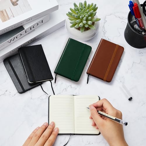 Mini carnet ligné 10,2x6,3 cm avec couverture rigide pour bloc-notes de bureau - 3