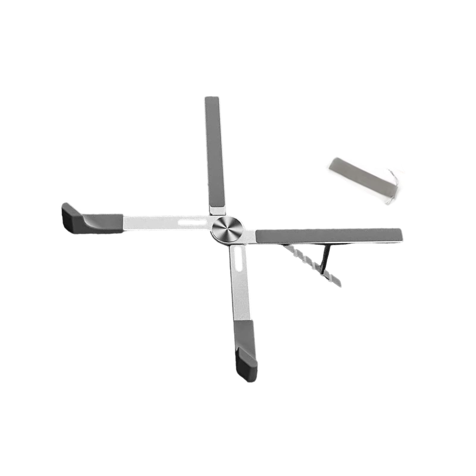 Soporte ajustable para ordenador portátil de aluminio, plegable, portátil, diseño en X, 5 posiciones angulares, tableta, ergonómico, refrigerante, para escritorio, para viajes, portátil, de