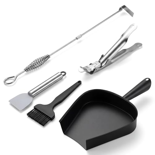 Set Kit 5 Piezas Limpieza Parrilla Carbón Acero Inox miniatura 1