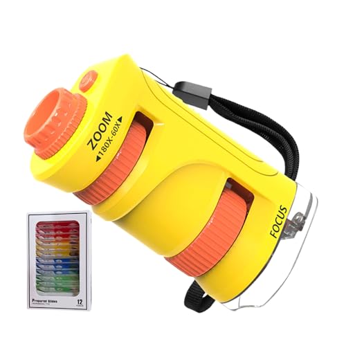 Microscopio para niños - Ampliación 5 cm | ABS Science - 60-80x Juguetes educativos Niños Jardín de infancia en casa Escuela en casa Descubrimiento Experimento divertido