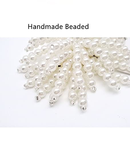 glusess Handmade Pearl Tassel Shoe Clips #TOP1