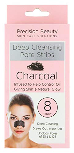 Precision Beauty Charcoal deep cleansing pore strips 8 count, 1.0 Count