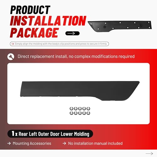 ALMULOO Rear Left Lower Molding Trim Compatible with 2014-23 Ford Transit by ALMULOO - Used condition - Image 6