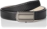 Anthoni Crown Herren Ledergürtel Gürtel, schwarz, 100