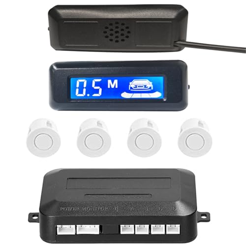 Parking Alerta Sistemas De Radar Marcha Atrás Para Coche Automático Aparcamiento Con Alarma Zumbador LCD 4 Sensores Monitores Ciego Control Distancia
