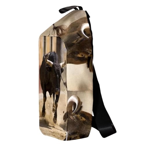 Sac à dos à bandoulière pour voyage et randonnée Two Running Bulls multicolore ultra léger