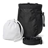 YERGOFE Climbing Chalk Bag for Rock Climbing - with Chalk Ball - Adjustable Black Chalk Bag Bouldering for Rock Climbing Equipment