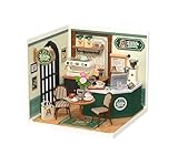 Rolife Super Creator DIY Miniaturhaus Bausatz mit Licht, Puppenhaus ohne Kleber, Modellbau-Kit für Erwachsene & Jugendliche, Hobby-Geschenk für Mädchen (Perfect Romance Café)
