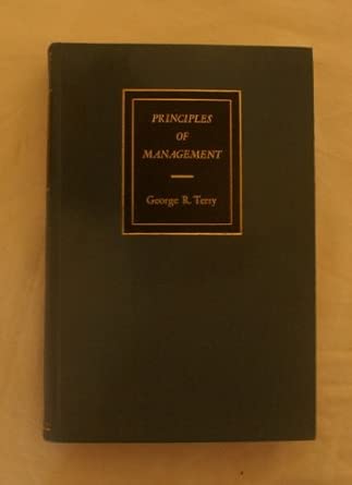 PRINCIPLES OF MANAGEMENT : FIFTH EDITION: George R. Terry: Amazon.com ...